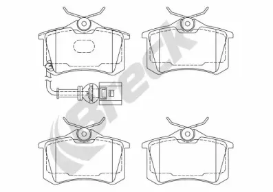 Комплект тормозных колодок, дисковый тормоз BRECK купить